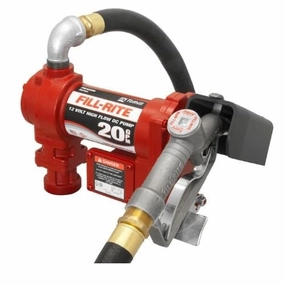 12 V Dc Hi-flow Pump. Suction Pipe 1 In. X 12 Ft. Hose - 1 In. Manual Nozzle