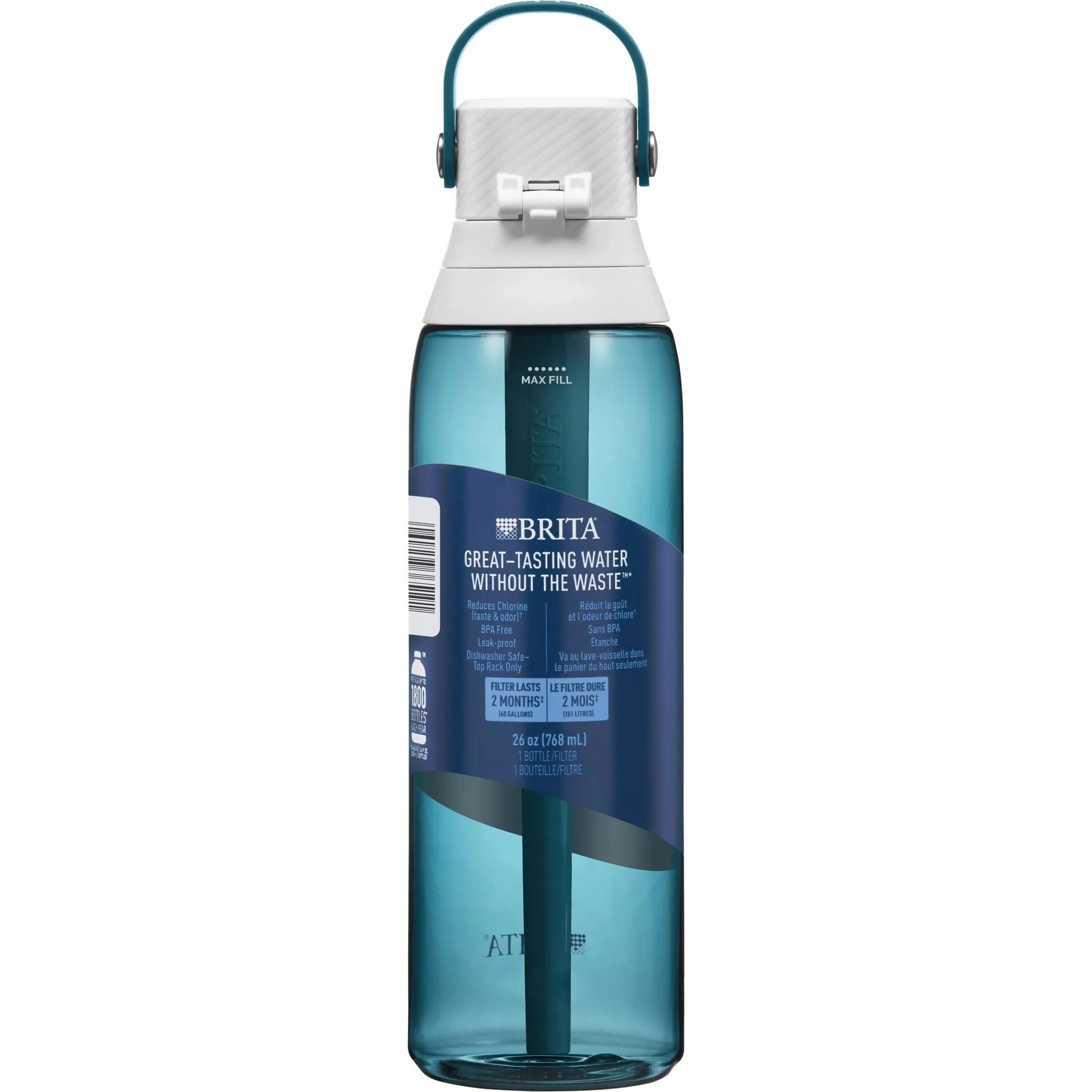 26oz Filtering Water Bottle With Built In Filter