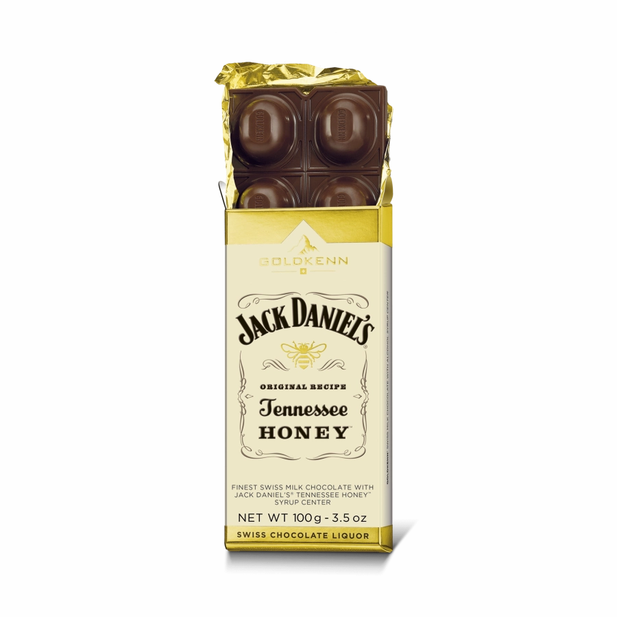 37% Milk Chocolate Bar with Jack Daniel's Tennessee Honey Syrup Center