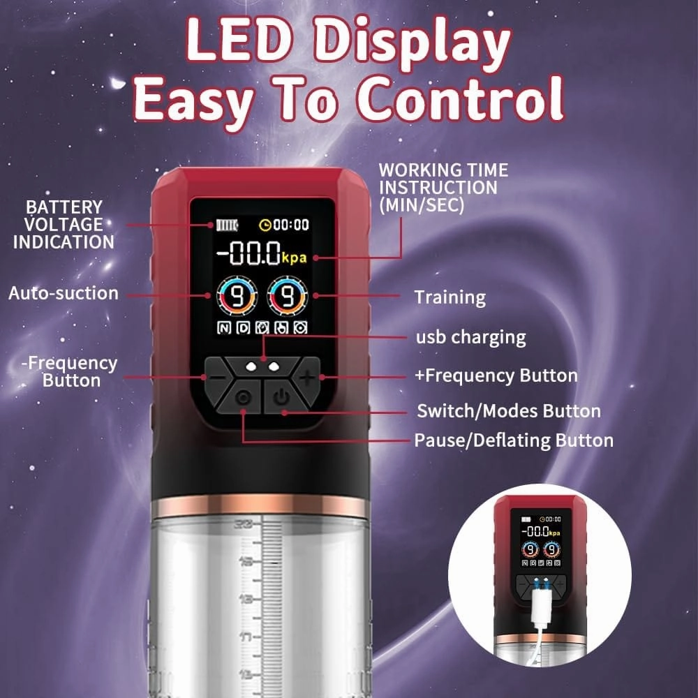 3 In 1 Penis Enlarger Extender Pump Male Masturbator