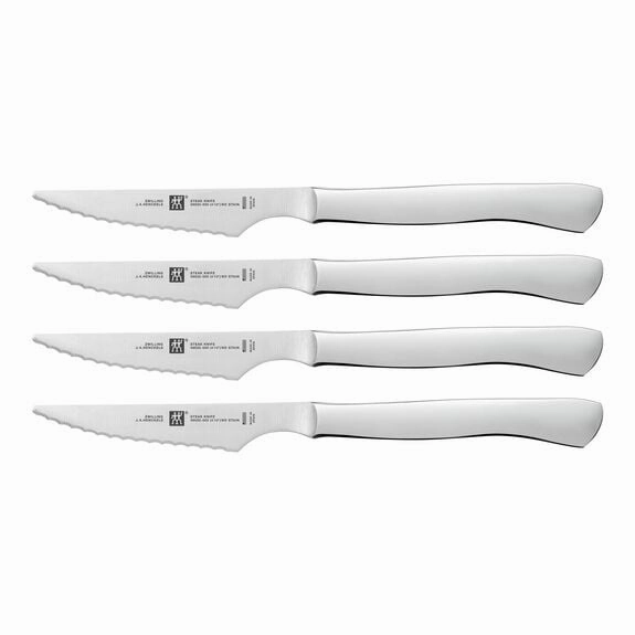 4-Piece Stainless Steel Serrated Steak Knife Set