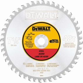 7-1/4 IN. X 5/8 IN. 48-Tooth Ferrous Metal Cutting Carbide Circular Saw Blade