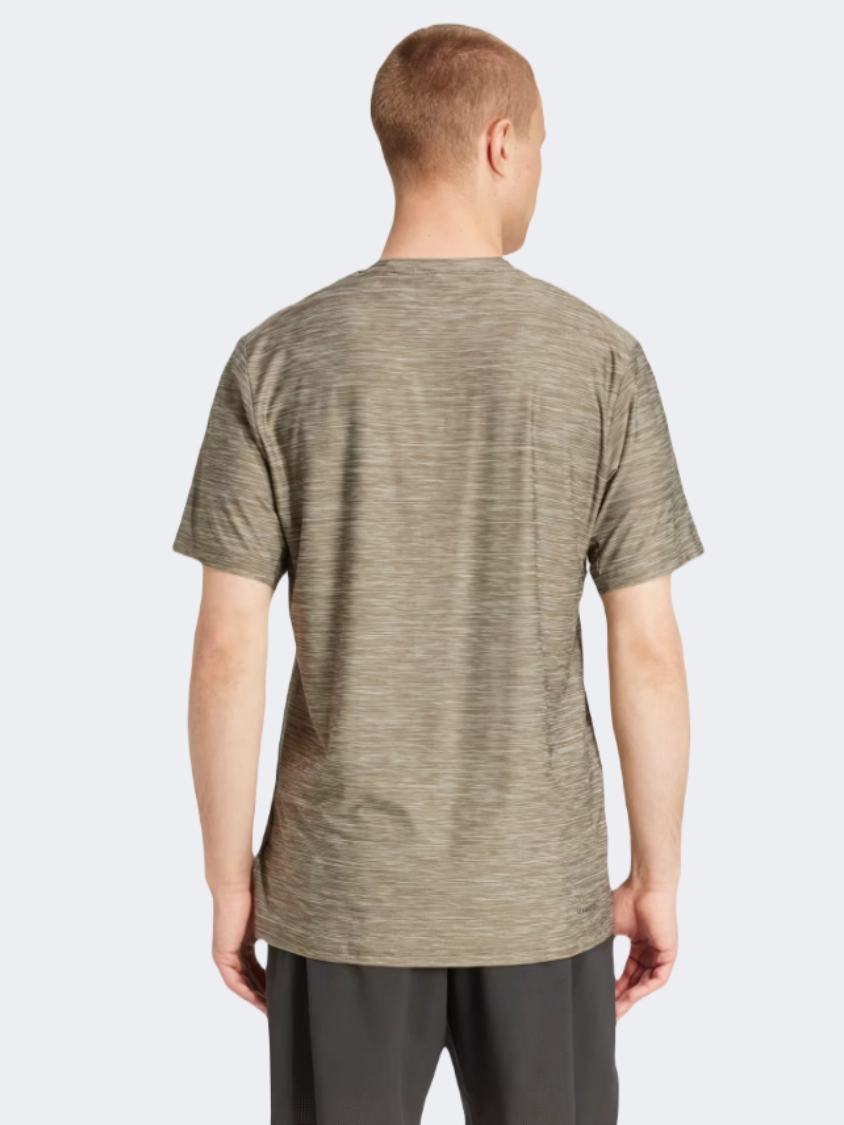 Adidas Essentials Stretch Men Training T-Shirt Shadow Olive/Black