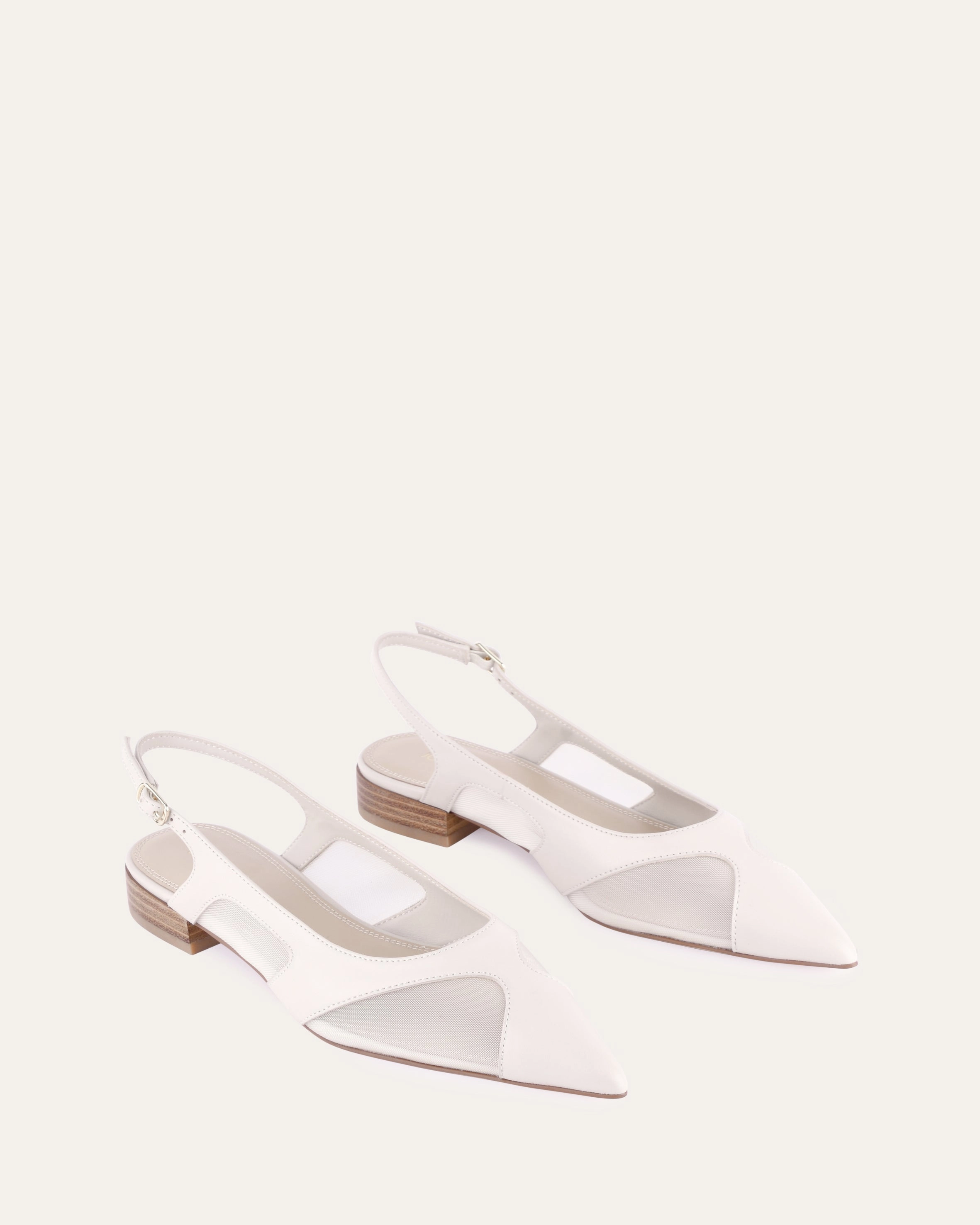 ARBOR DRESS FLATS OFF WHITE MULTI