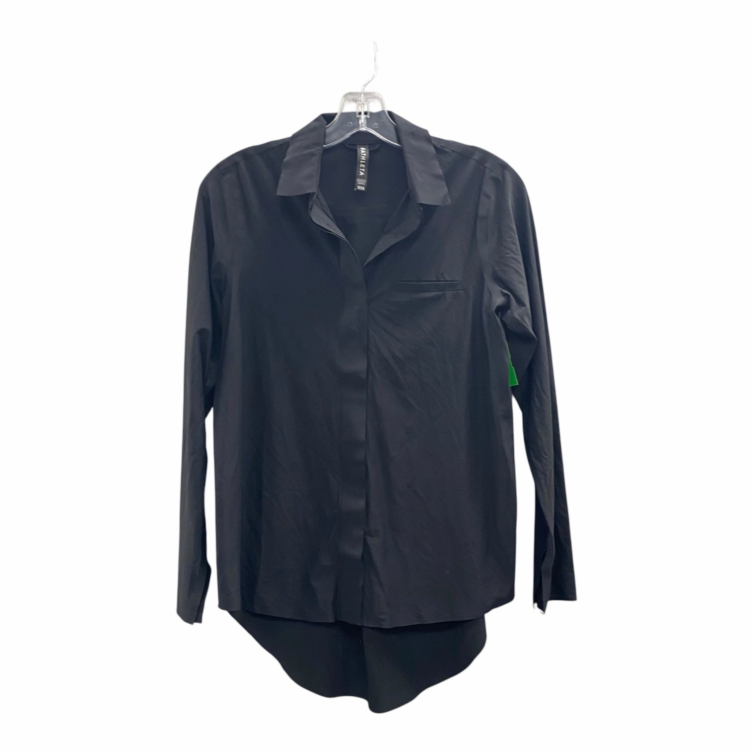 Athletic Top Ls Crewneck By Athleta In Black, Size:Xxs
