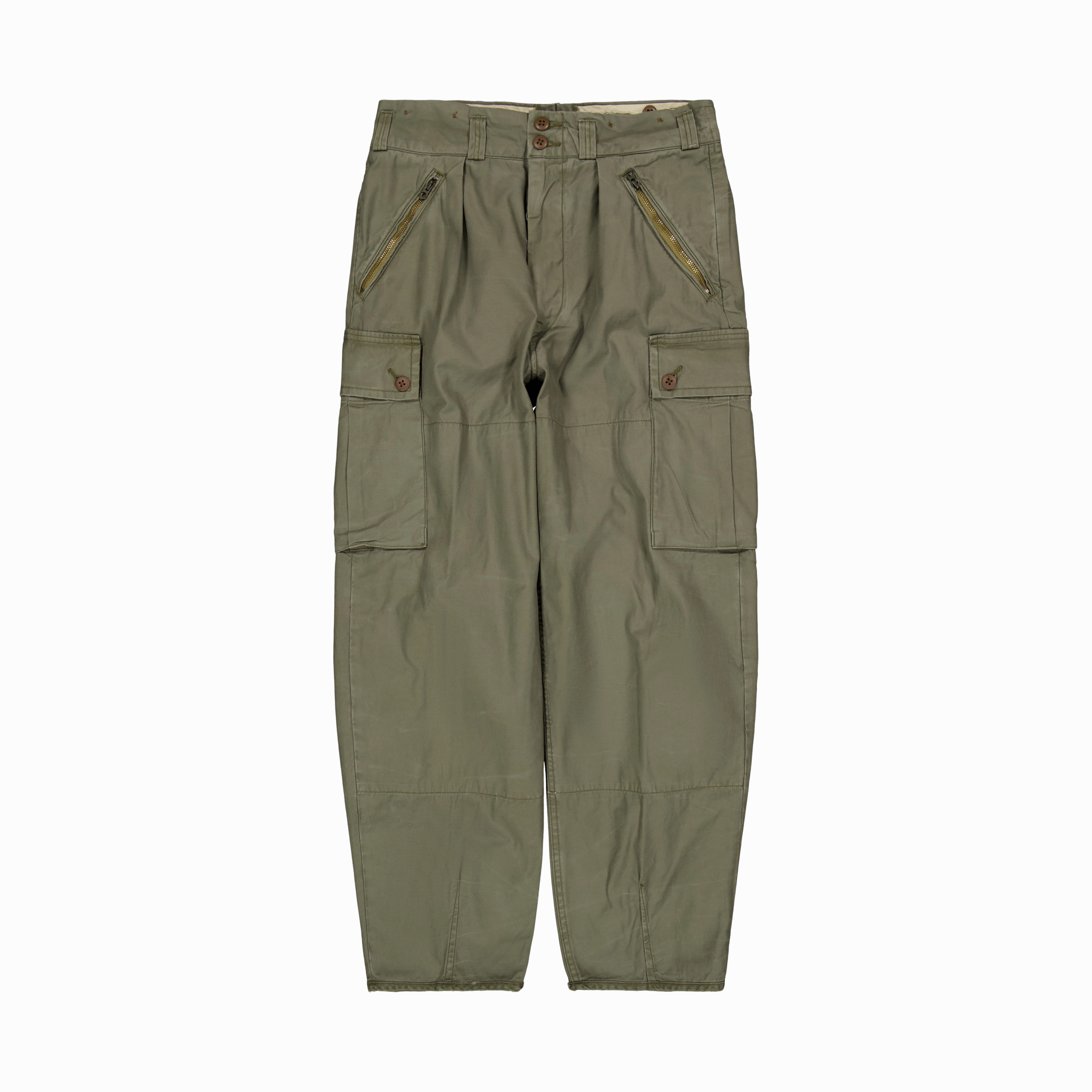 Baggy Fit Reverse-Sateen Cargo Pant Thermal Green