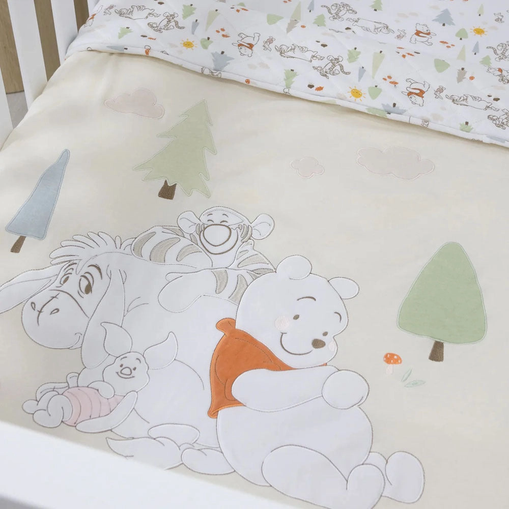 Bubba Blue Winnie The Pooh Reversible Cot Quilt