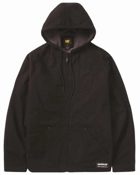 Caterpillar Mens Hooded Sherpa Lined Jacket