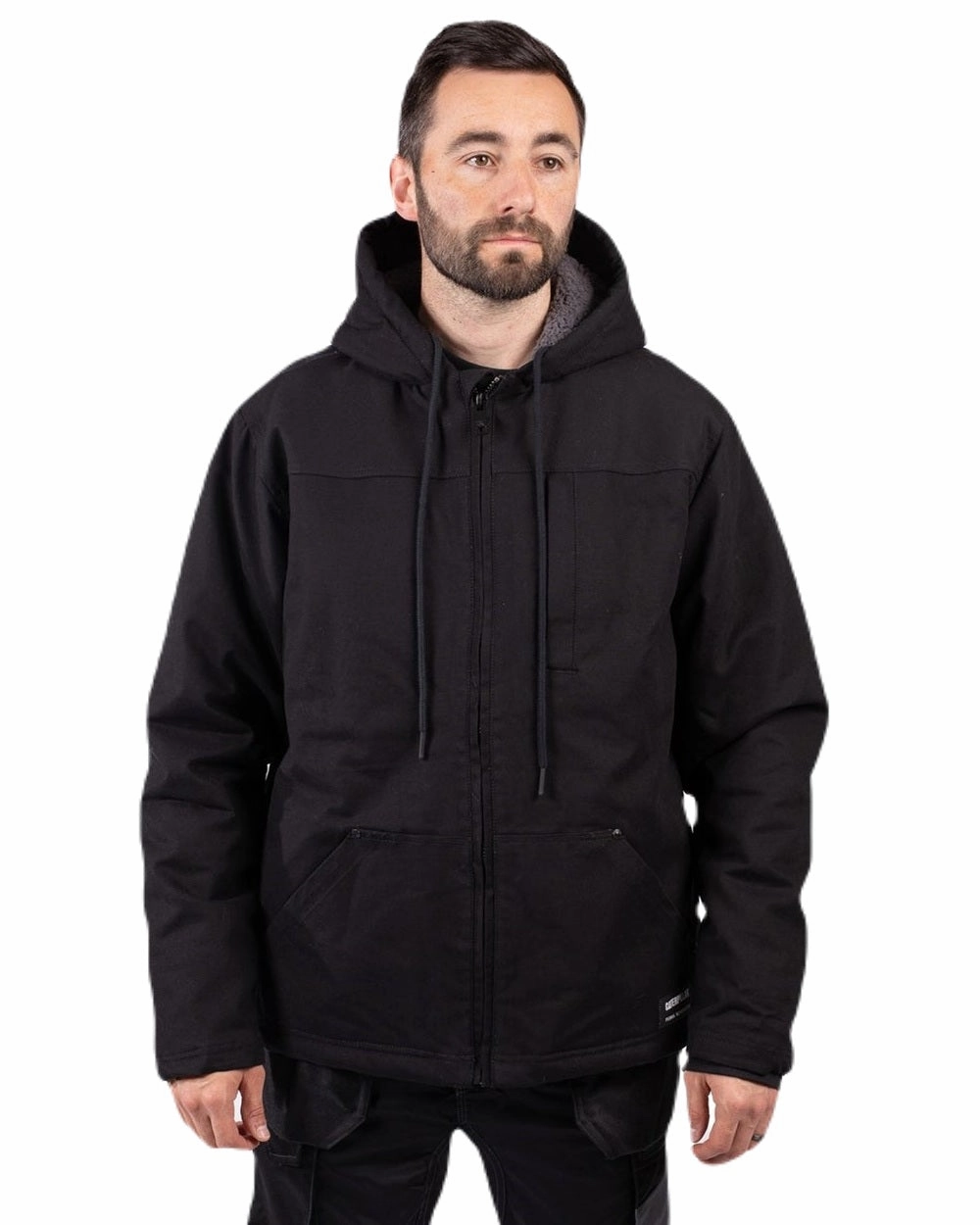 Caterpillar Mens Hooded Sherpa Lined Jacket
