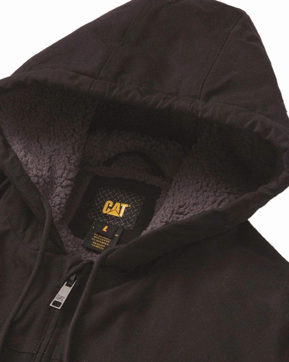Caterpillar Mens Hooded Sherpa Lined Jacket