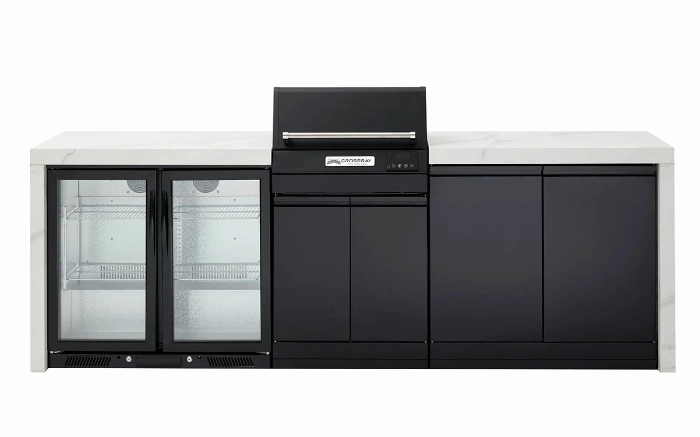 Crossray TCEK-05 BBQ, Cabinet & Double Fridge