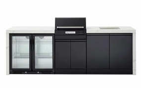 Crossray TCEK-06 BBQ, Cabinet, Sink & Double Fridge