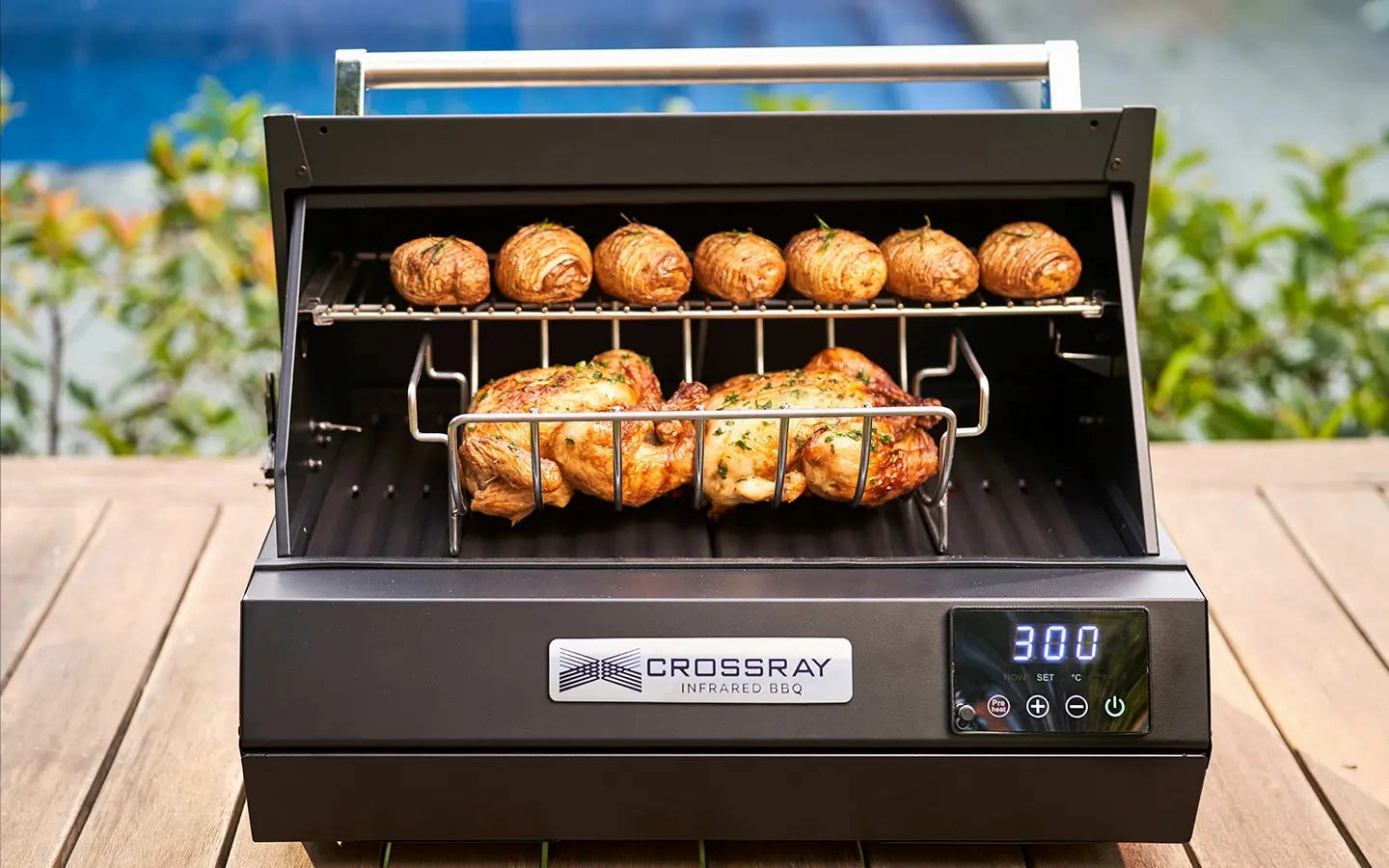 Crossray TCEK-11 eXtreme Electric Outdoor BBQ Kitchen with Double Door Fridge