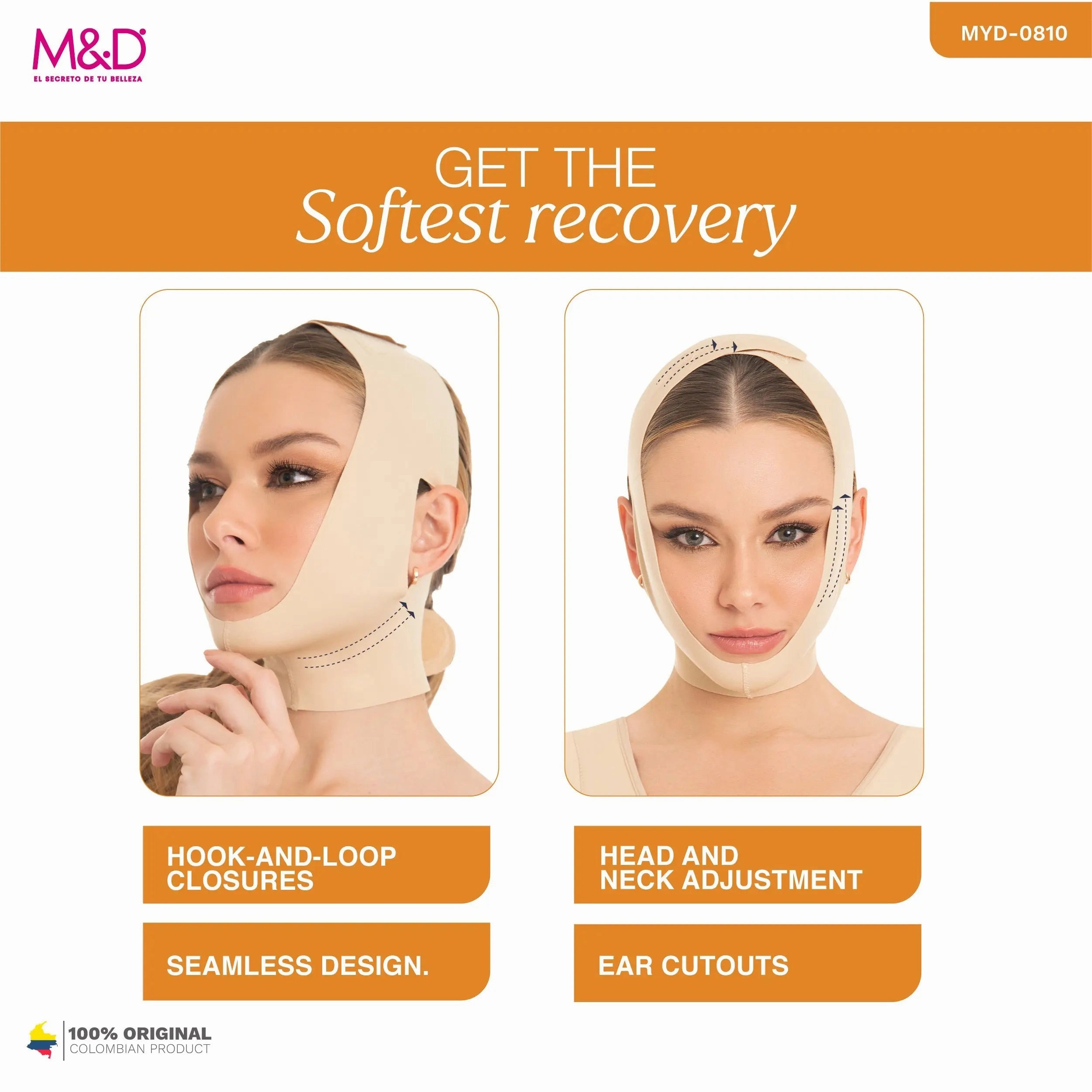 Fajas MYD 0810 | Fajas Colombianas Post-Surgical Chin Compression Strap – High Compression