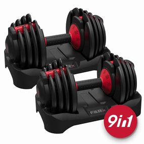 FitRx 30178SC  SmartBell 9 in 1 Adjustable Dumbbell, 2-Pack