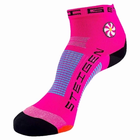 Fluro Pink 1/4 Running Socks