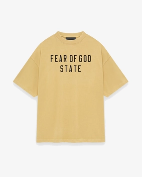 FOG ESSENTIALS FALL24 HEAVY CREWNECK TEE AMBER