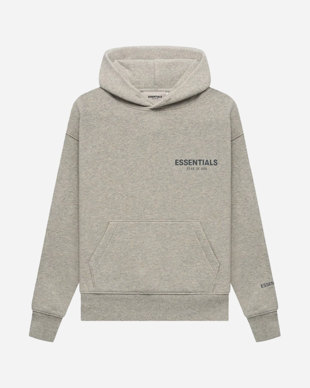 FOG ESSENTIALS FW21 CHEST REFLECTIVE LOGO HEATHER OATMEAL KIDS HOODIE