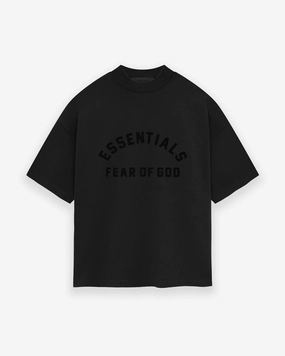 FOG ESSENTIALS FW24 JET BLACK HEAVY CREWNECK TEE