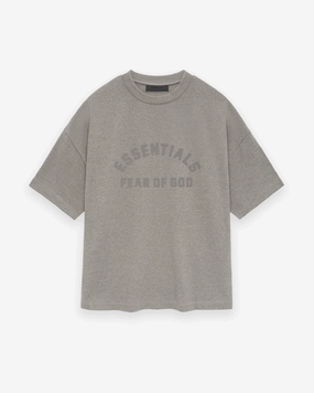 FOG ESSENTIALS SS24 HEATHER GREY HEAVY CREWNECK TEE