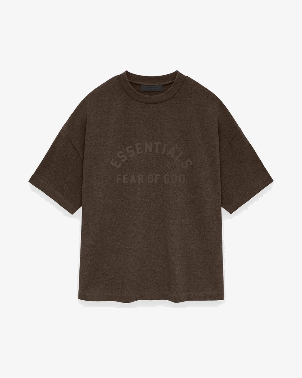 FOG ESSENTIALS SS24 HEATHER WOOD HEAVY CREWNECK TEE