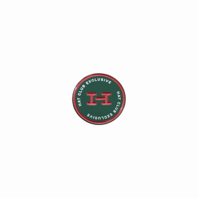 Hat Club Exclusive H Logo Pin - Green. Red