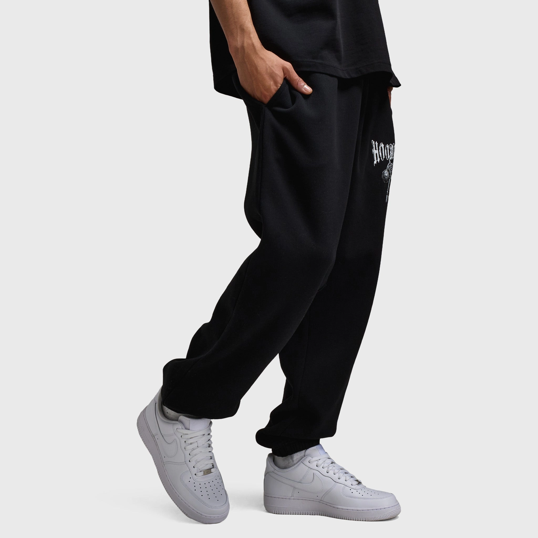 Hoodrich Rite Oversized Joggers Black / White