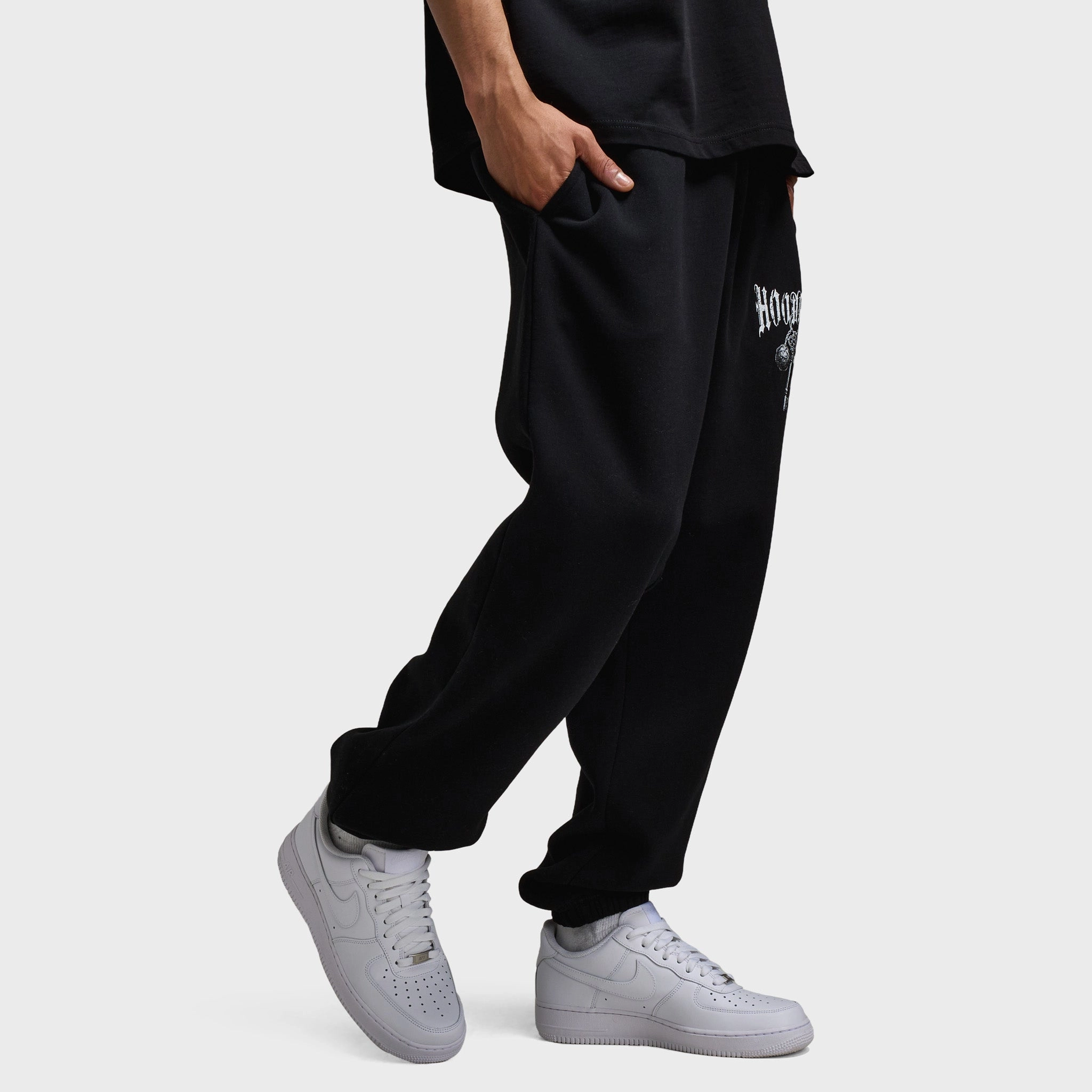 Hoodrich Rite Oversized Joggers Black / White
