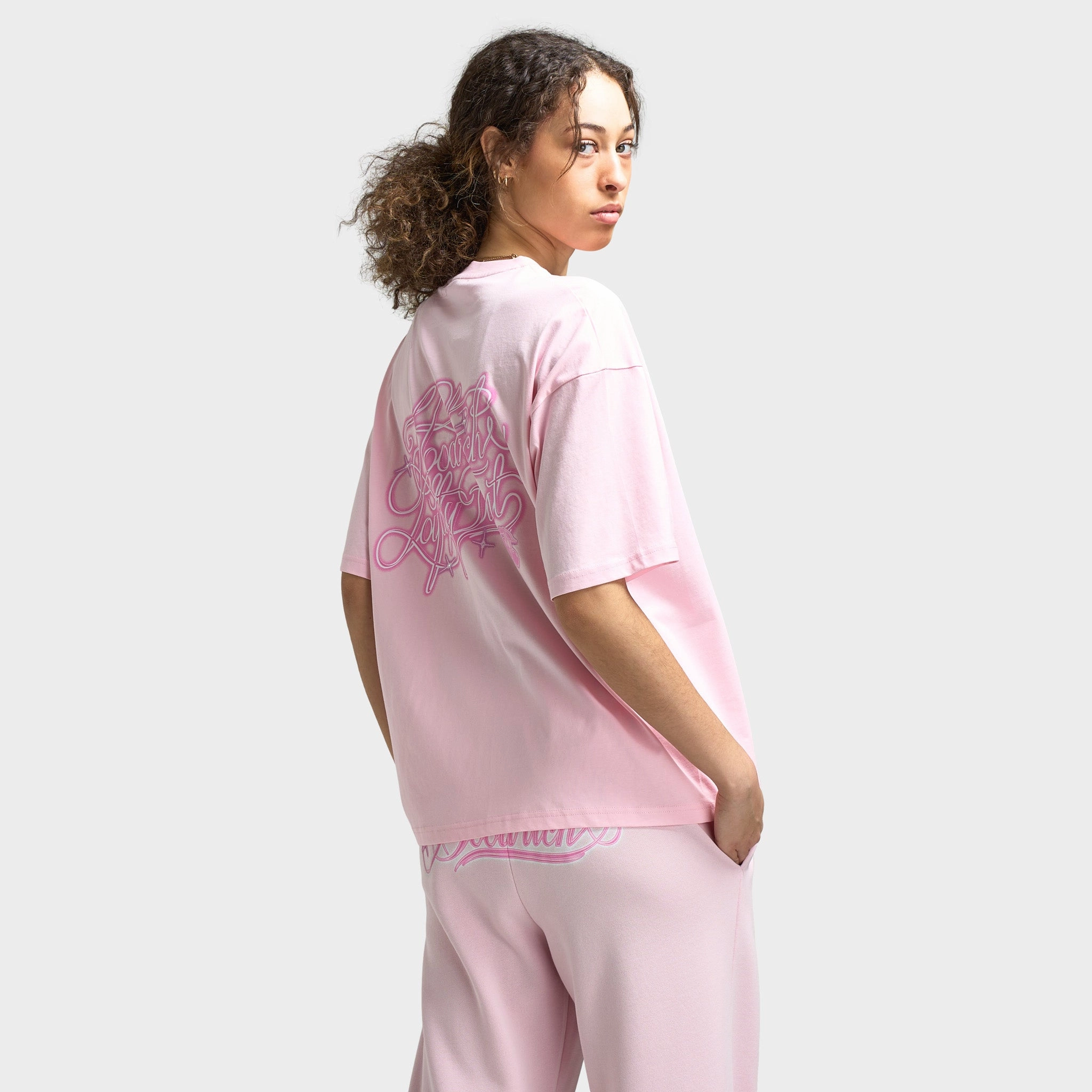 Hoodrich Women's Finesse Oversized Tee Festival Bloom / Pink