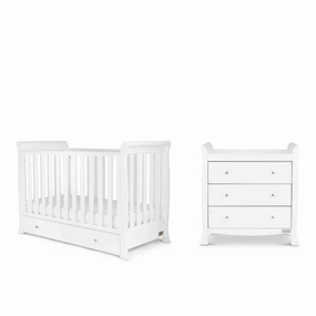 Ickle Bubba Snowdon 4-in-1 Mini Furniture Set Premium Sprung Mattress 2 pcs - White