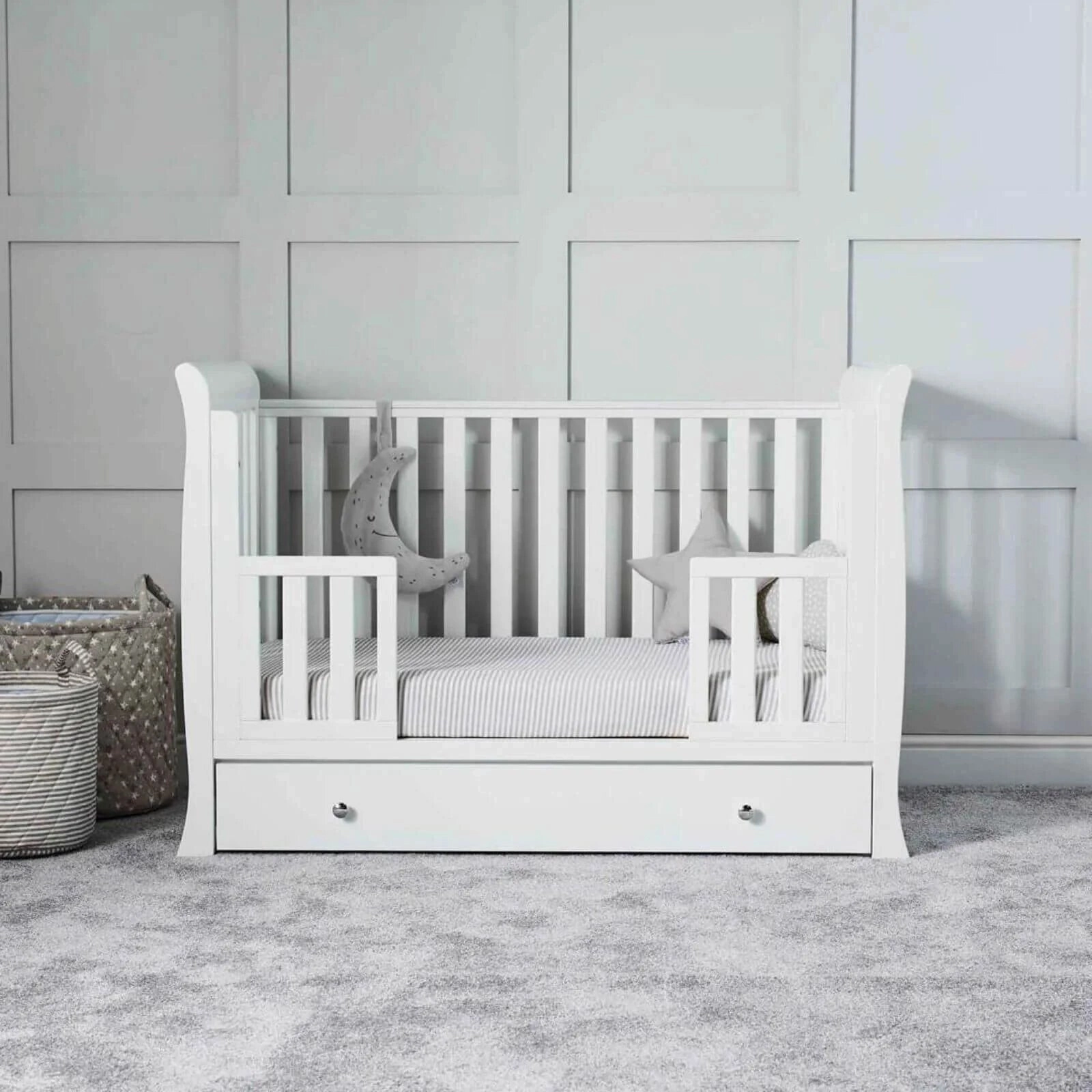 Ickle Bubba Snowdon 4-in-1 Mini Furniture Set Premium Sprung Mattress 3 pcs - White