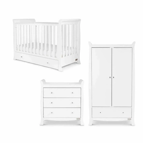 Ickle Bubba Snowdon 4-in-1 Mini Furniture Set Premium Sprung Mattress 3 pcs - White