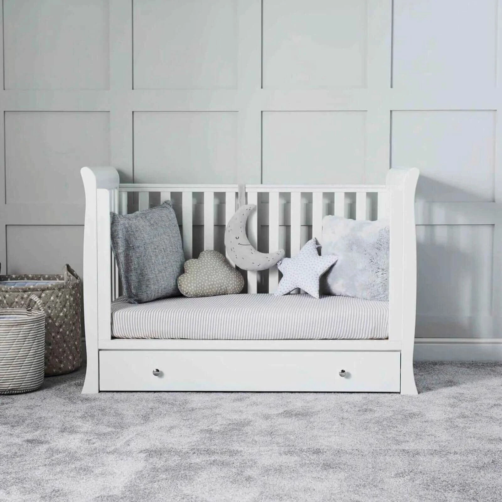 Ickle Bubba Snowdon 4-in-1 Mini Furniture Set Premium Sprung Mattress 3 pcs - White
