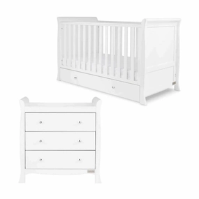 Ickle Bubba Snowdon Classic Furniture Set Premium Sprung Mattress 2 pcs - White