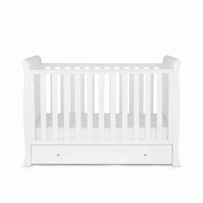 Ickle Bubba Snowdon Mini Cot Bed White - Premium Pocket Sprung Mattress