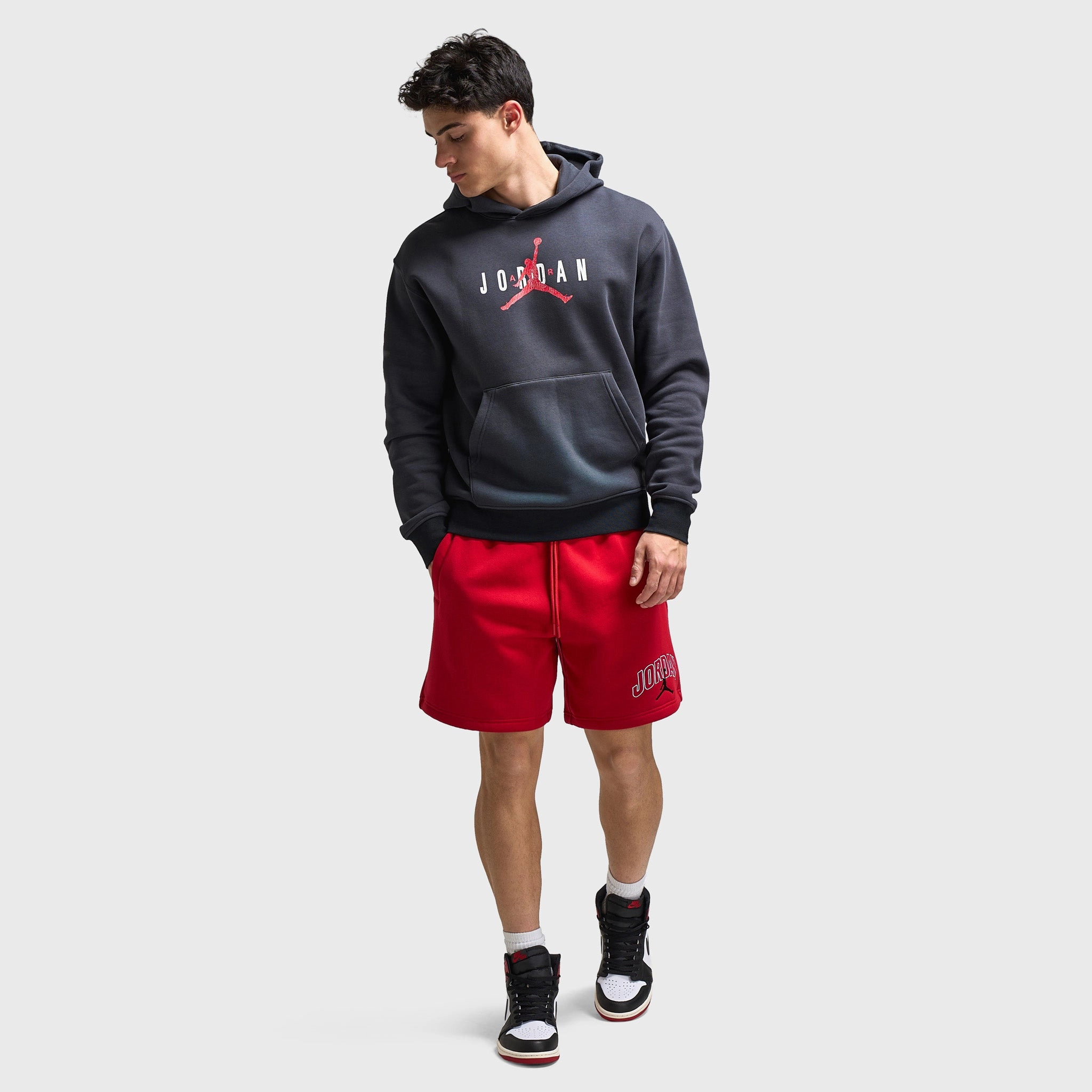 Jordan Brooklyn Graphic Shorts Gym Red / Sail - Black
