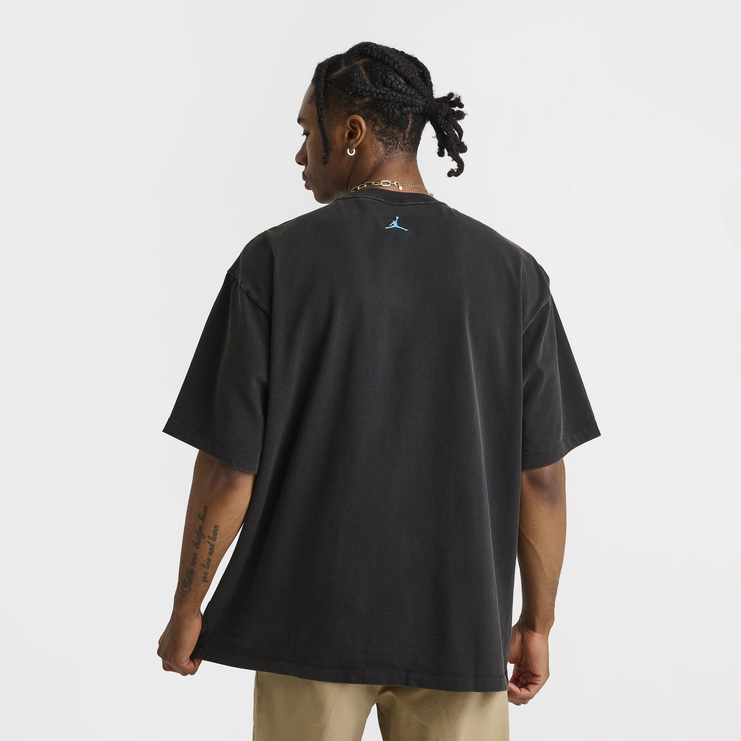 Jordan Flight Essentials Oversized Graphic T-Shirt Black / Dark Powder Blue