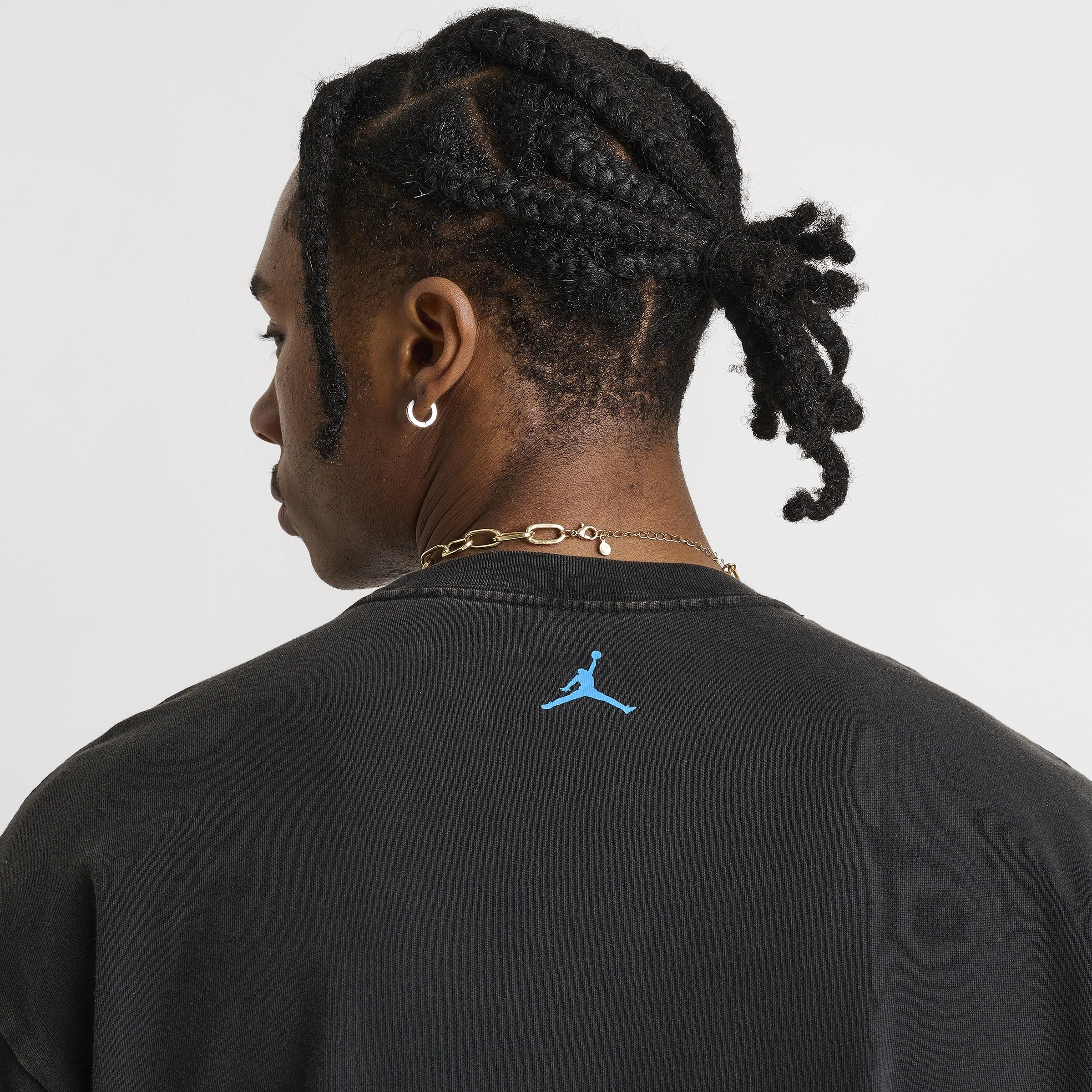 Jordan Flight Essentials Oversized Graphic T-Shirt Black / Dark Powder Blue