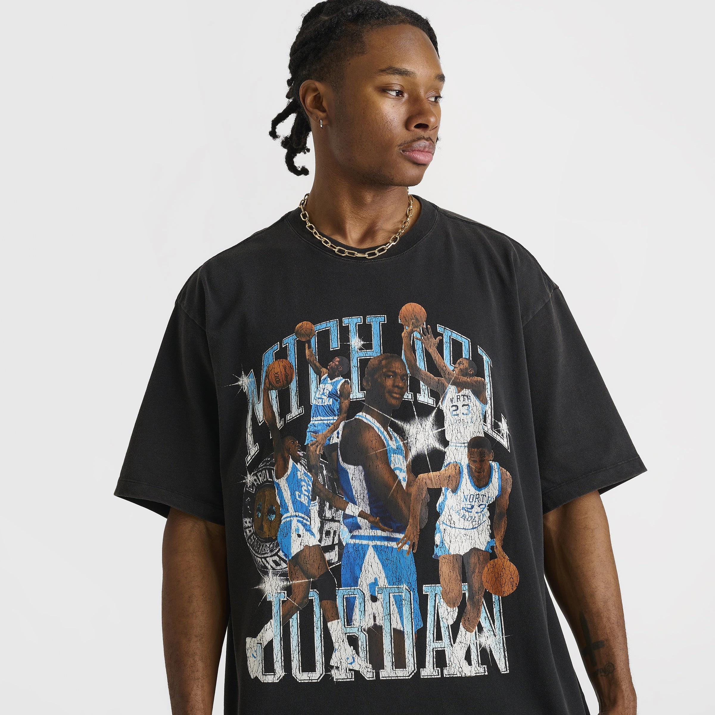 Jordan Flight Essentials Oversized Graphic T-Shirt Black / Dark Powder Blue