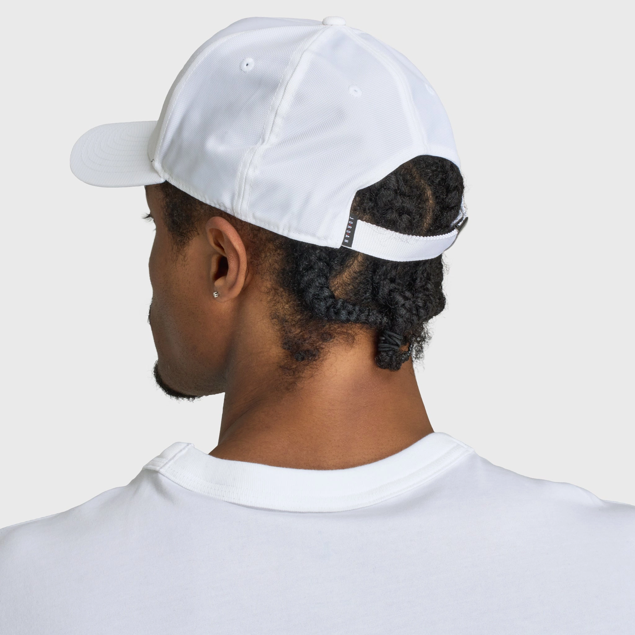 Jordan Rise Structured Metal Jumpman Strapback Cap / White