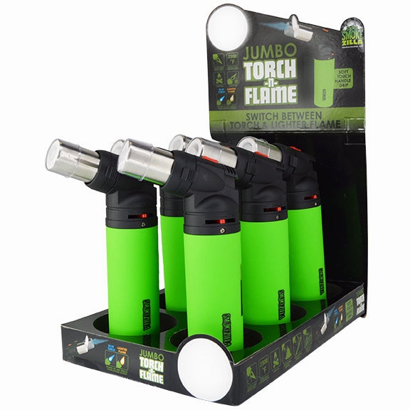 Jumbo Dual Flame N Torch Lighter - 6 Pieces Per Retail Ready Display 25619