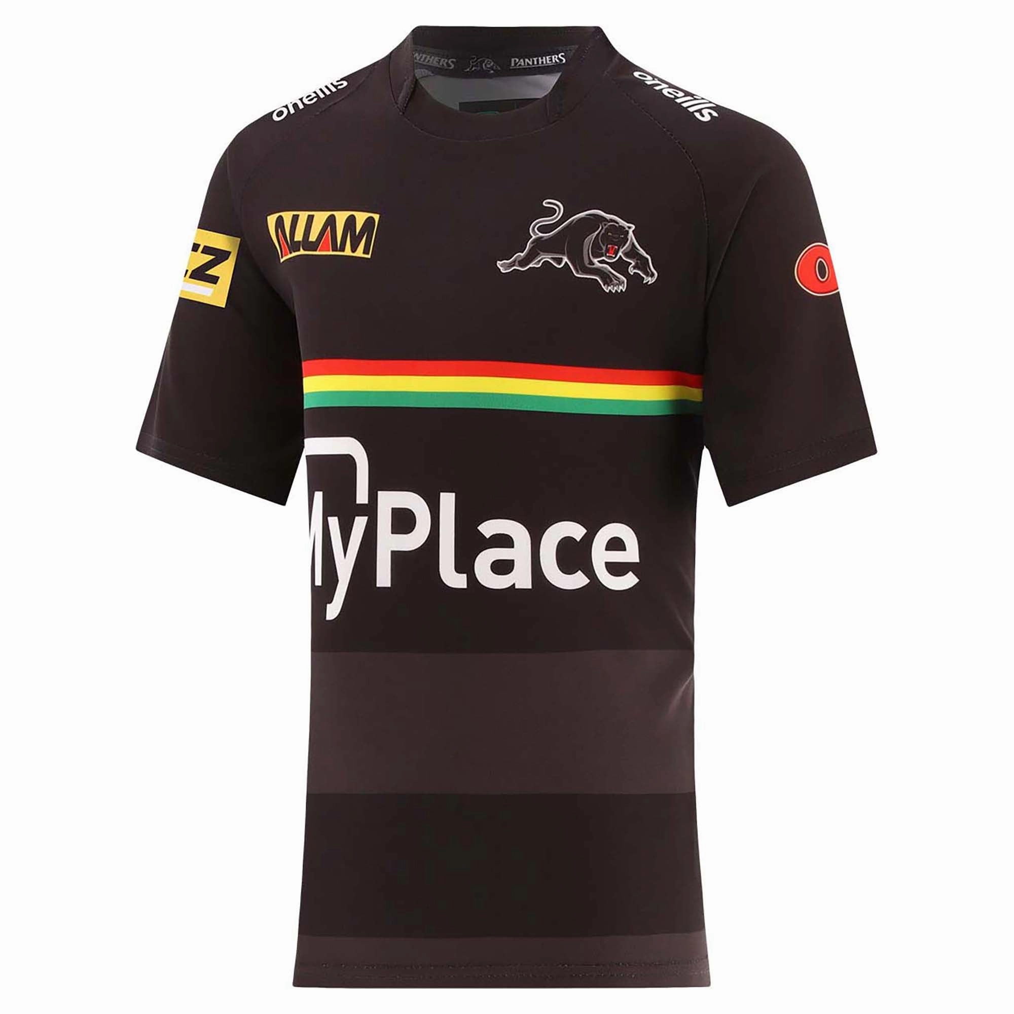 Kid's NRL Penrith Panthers 2025 Black Training T-Shirt