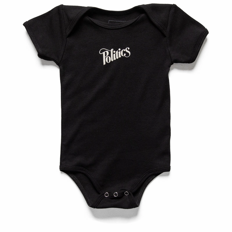 Kids Politics Onesie - Black