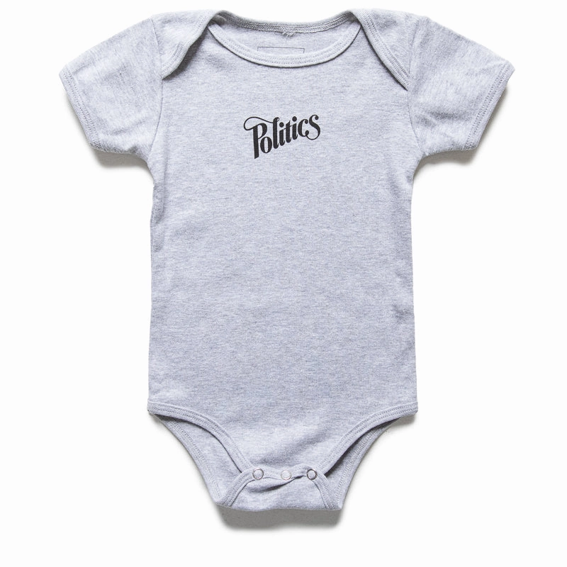 Kids Politics Onesie - Heather Grey