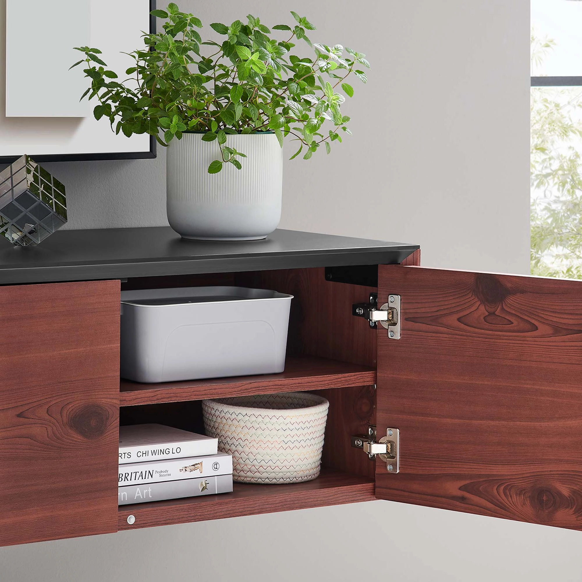 Kinetic Wall-Mount Office Storage Cabinet by Modway