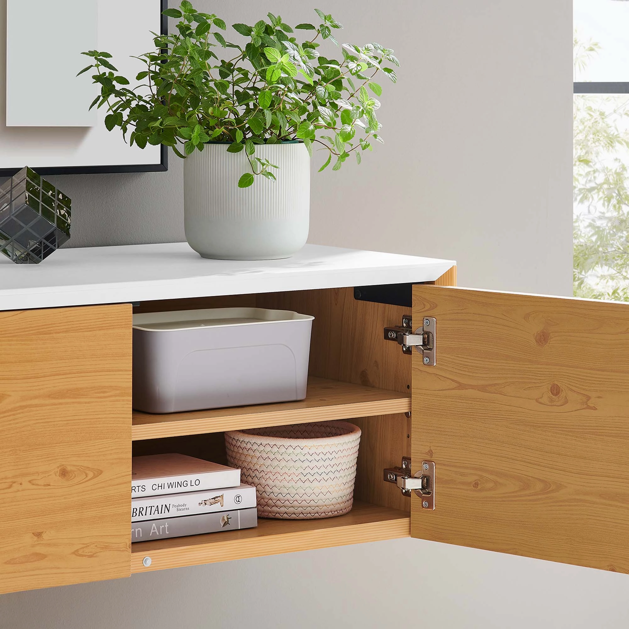 Kinetic Wall-Mount Office Storage Cabinet by Modway