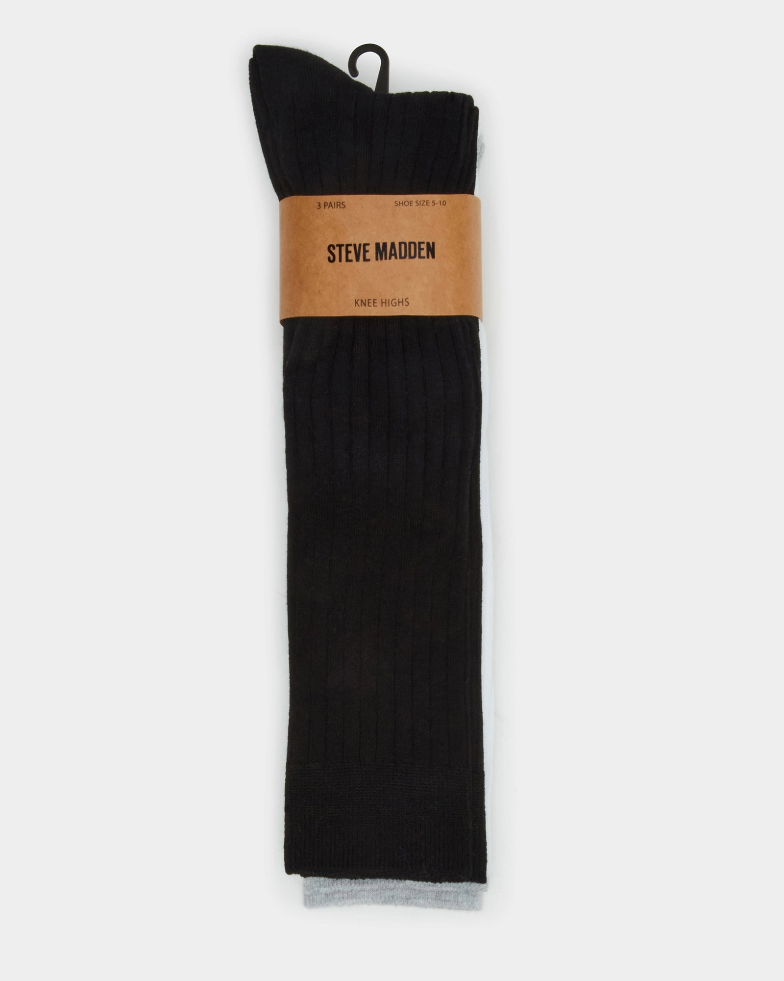 KNEE HIGH SOCKS BLACK MULTI