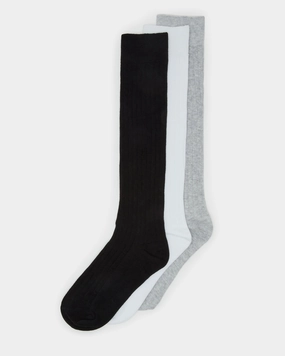 KNEE HIGH SOCKS BLACK MULTI