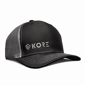KORE TRUCKER HAT | GRAY ON BLACK