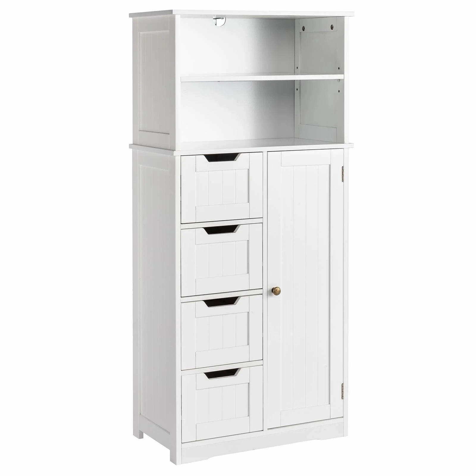 Ktaxon K1-G52001465 Freestanding Bathroom Floor Cabinet, Multipurpose Storage Cabinet with 4 Drawers